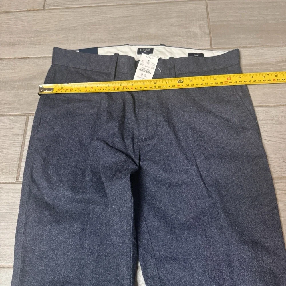 J. Crew‎ Factory Flex Slim Fit Brushed Cotton Blend Chino in Blue 32x32 BK737
